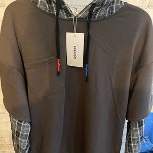FASHION SWEATSHIRT LAYERED…STORE RETURN